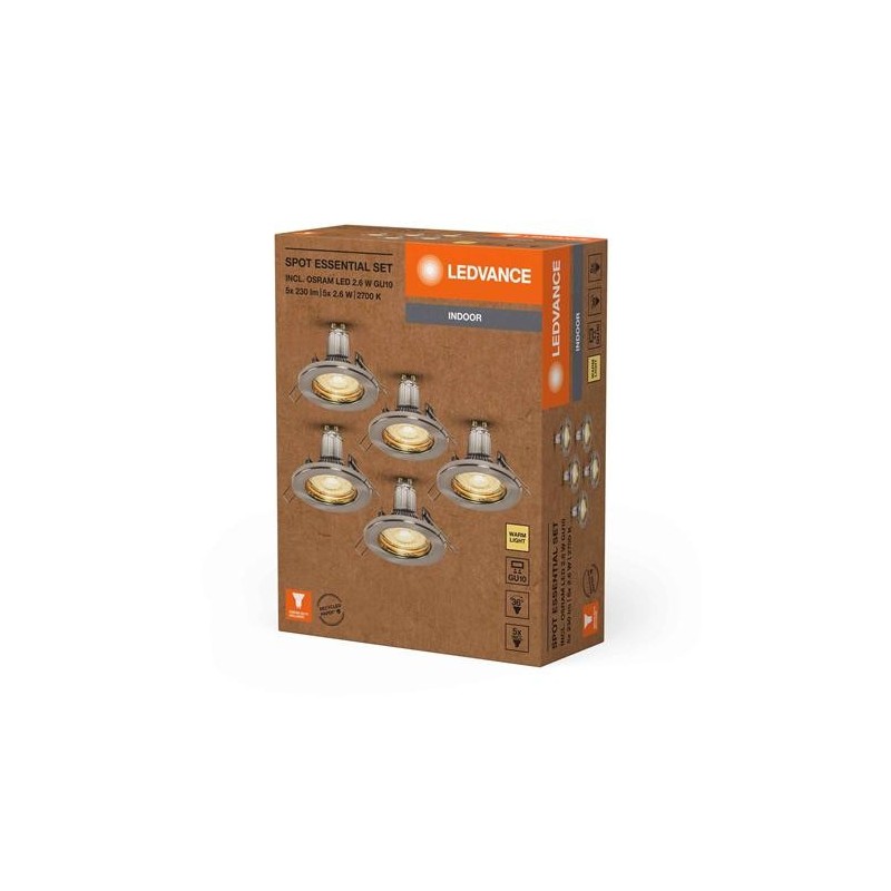 FOCO SPOT ESSENTIAL NIQUEL 2.6W GU10 BL-5