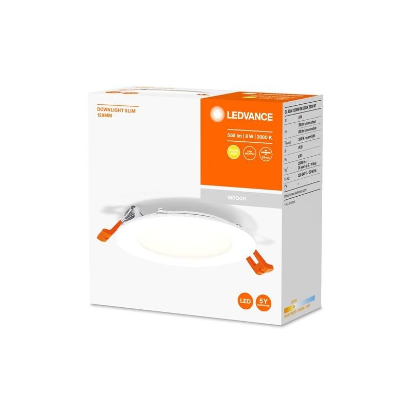 FOCO DOWNLIGHT SLIM 120MM 8W 3000K 230V BLANCO
