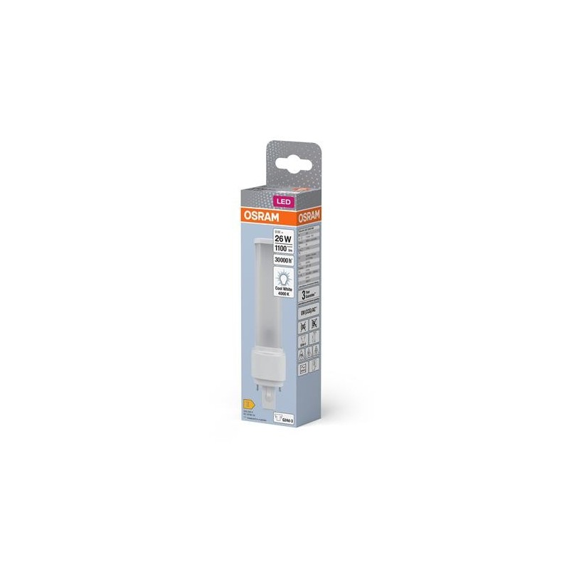 LAMPARA LED DULUX D26 EM 9W 830 G24D-3 FRIA
