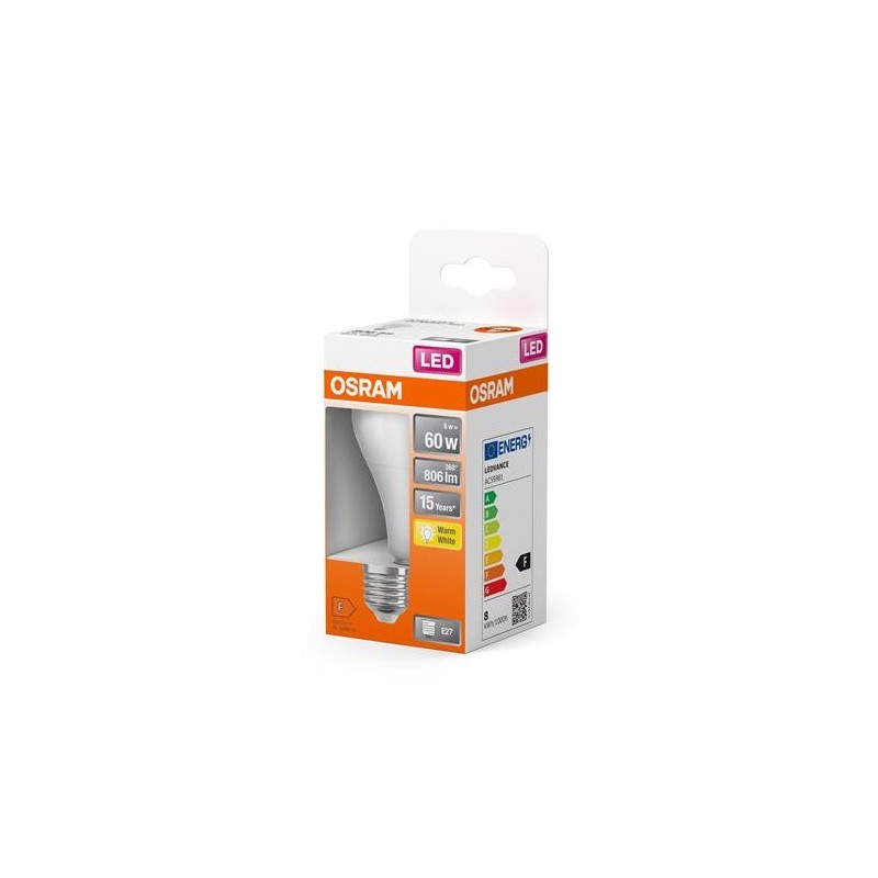 BOMBILLA LED STANDAR 8.5W/827 E27 CALIDA