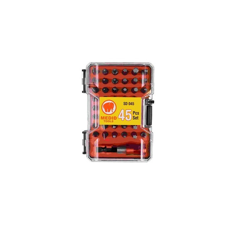 JUEGO 45 PUNTAS 6,3X25MM+ ADAPTADOR MAG SD045