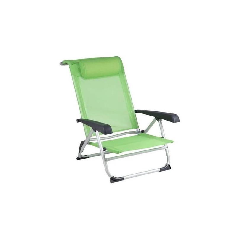 SILLA DE PLAYA ALUMINIO VERDE SAINT TROPEZ 1204794