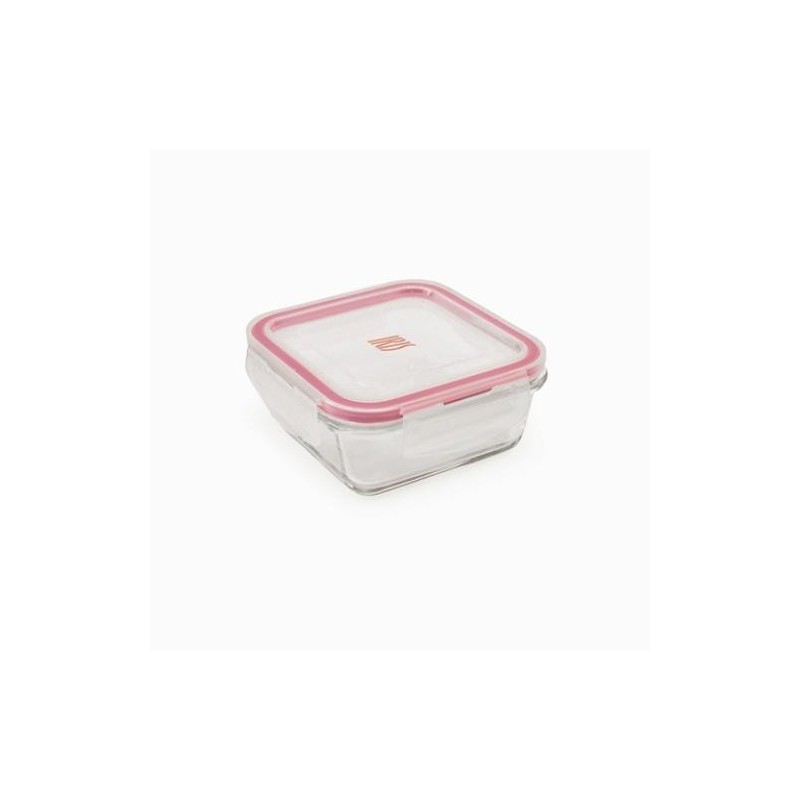 CONTENEDOR CUADRADO VIDRIO 340 ML. 8604-V