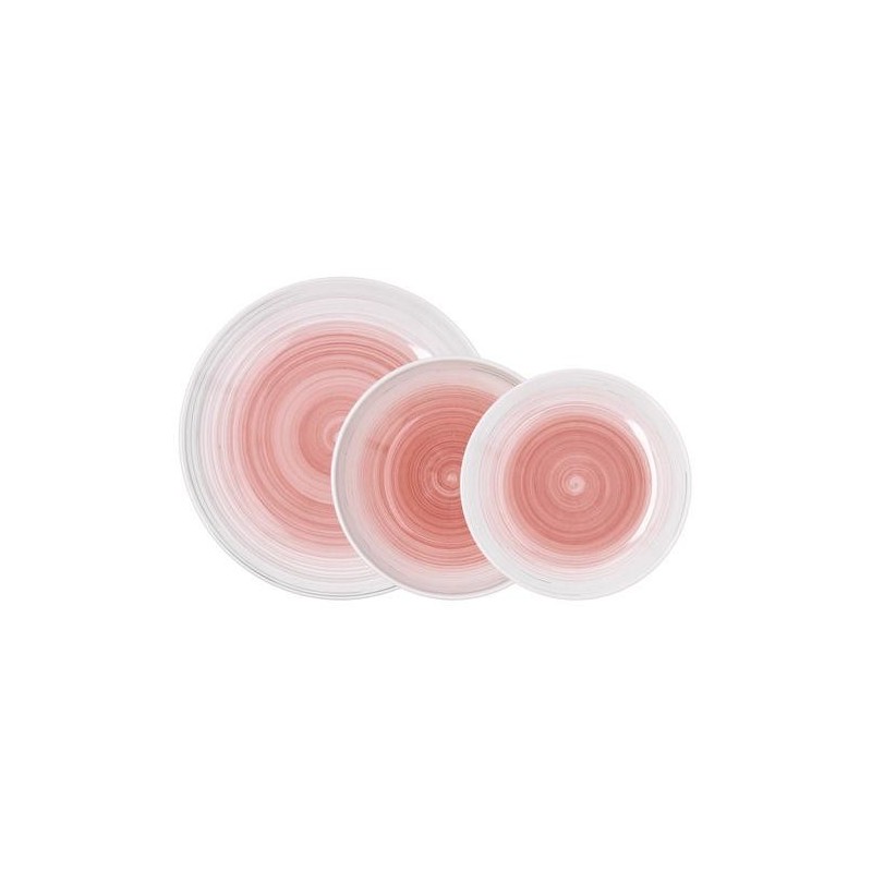 VAJILLA CERÁMICA 18 PIEZAS ROSA VELVET QUID
