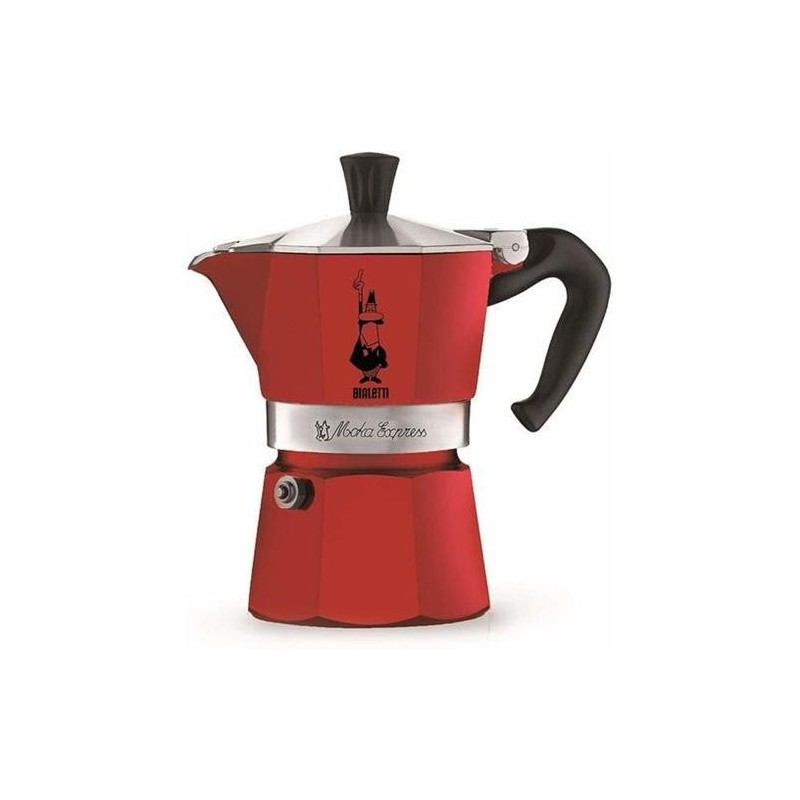 CAFETERA ITALIANA MOKA EXPRESS ROJO 3 TAZAS