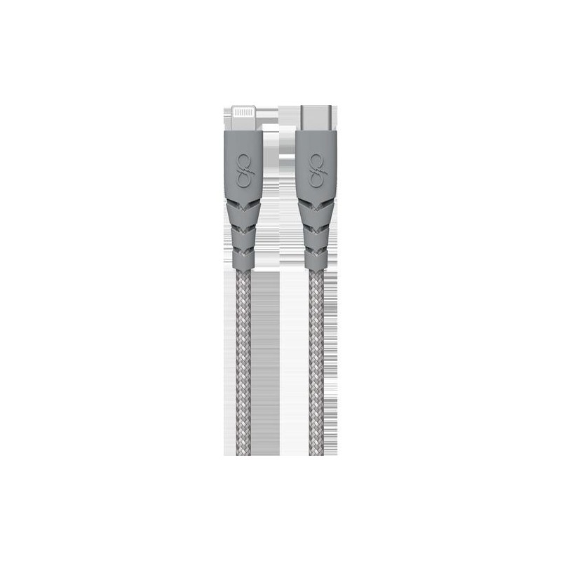 CABLE USB-C/ USB-C LIGTNG 1.2M 3A GRIS F149006
