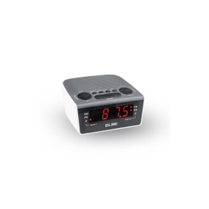 RADIO DESPERTADOR BLANCO AM/FM PANTALLA LED ELBE