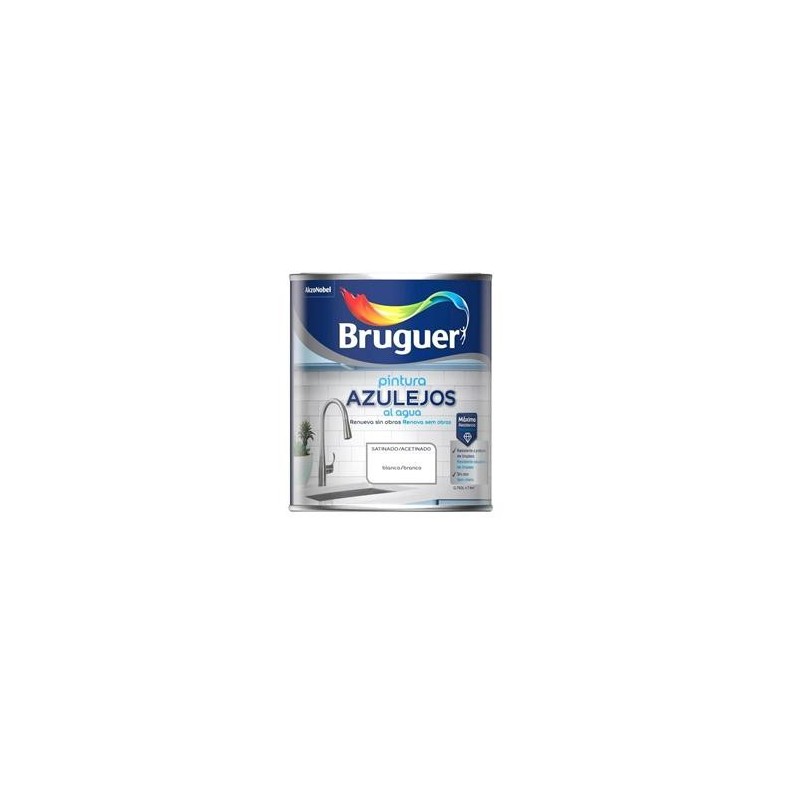 ESMALTE AZULEJOS AL AGUA BLANCO SATINADO 750ML