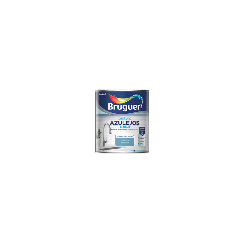 ESMALTE AZULEJOS AL AGUA SATINADO GRIS 750ML