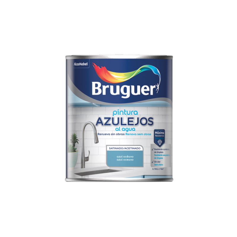 ESMALTE AZULEJOS AGUA SATINADO AZUL OCEANO 750ML