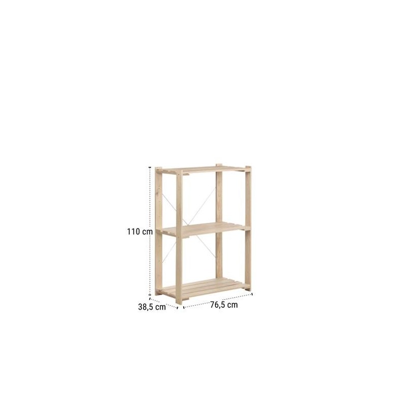 ESTANTERIA EVOLUTION NEW 3 BALDAS PINO EVET30.99