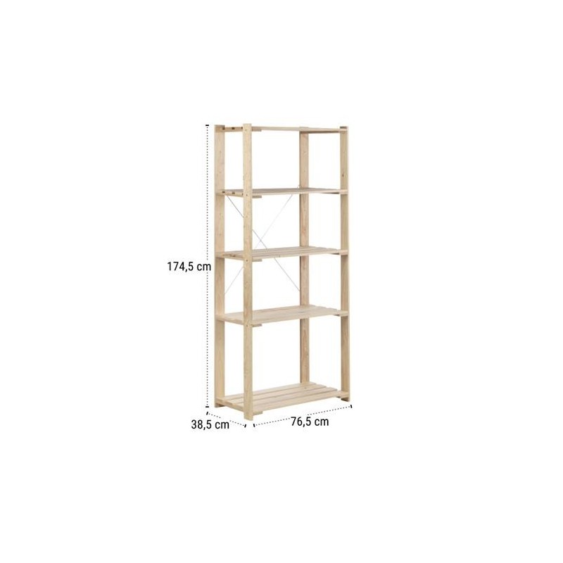 ESTANTERIA EVOLUTION NEW 5 BALDAS PINO EVET50.99