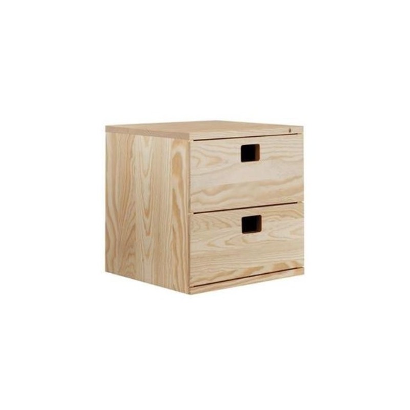 CAJONERA DINAMIC MADERA PINO 2 CAJONES 36,2X33CM