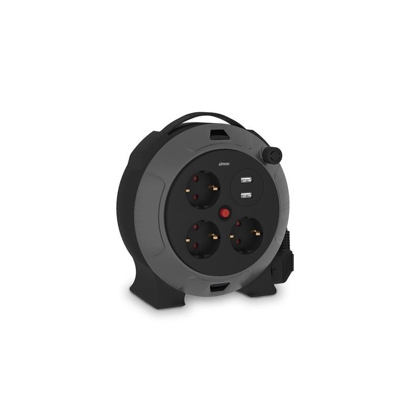 PROLONGADOR DOMESTICO C/ CABLE 3 TOMAS+USB A 5M