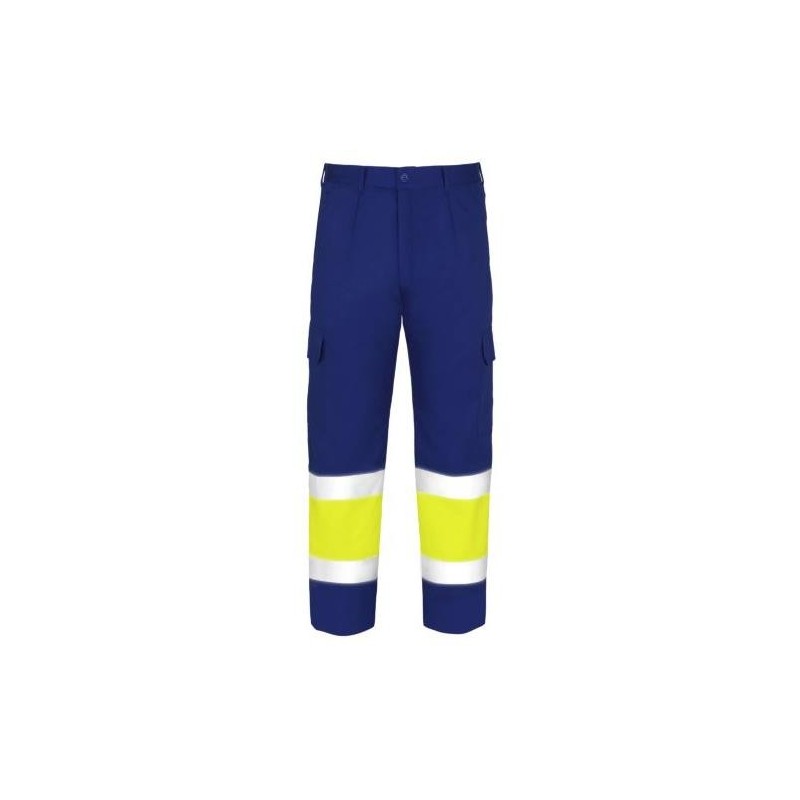 PANTALON ALTA VISIBILIDAD TERGAL AZUL MARINO T-44