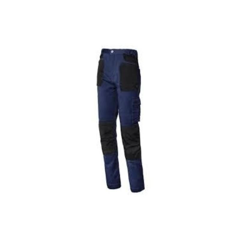 PANTALON STRETCH AZUL/ NEGRO 8730B T-S