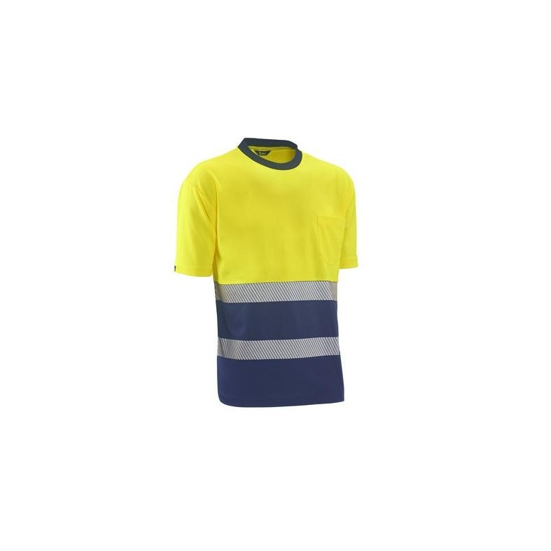 CAMISETA ALTA VISIBILIDAD LONDON AMAR/AZUL T.3XL