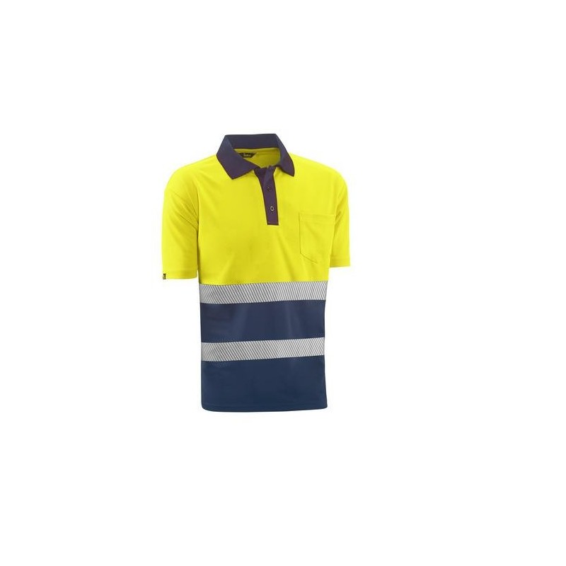 POLO M/C ALTA VISIBILIDAD LONDON AMAR/MARINO T.2XL
