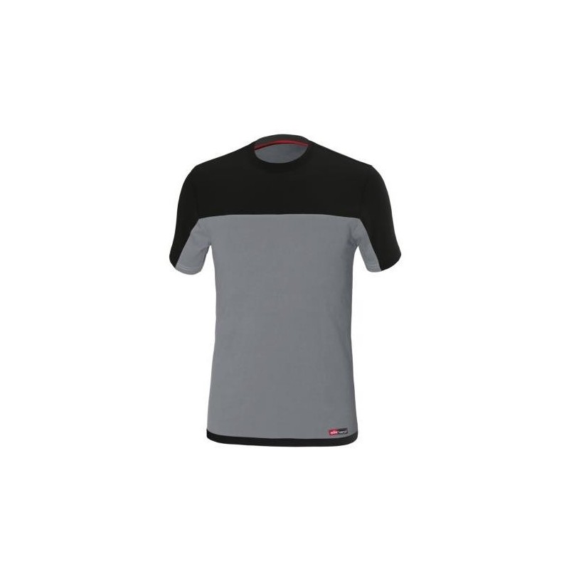CAMISETA STRETCH GRIS/NEGRO 8772 T-XXL