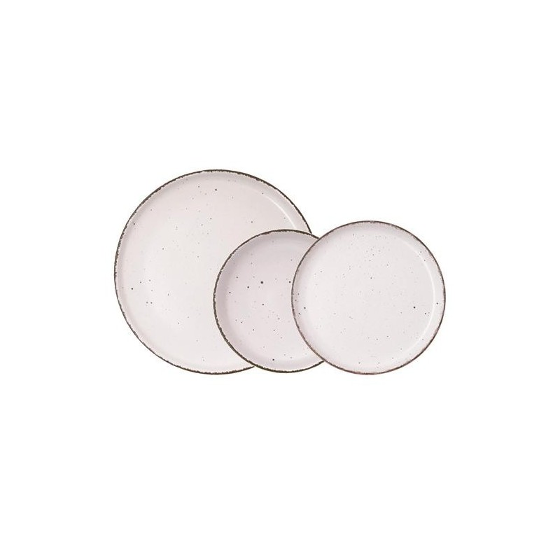VAJILLA CERAMICA CREMA 12 PIEZAS DUNA QUID 5426271