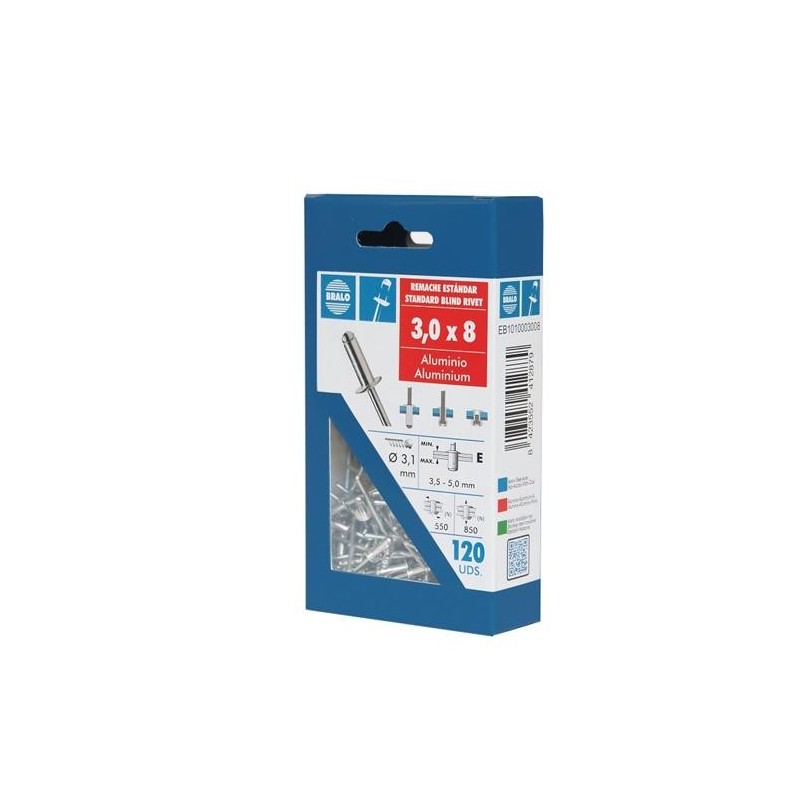 REMACHE ALUMINIO 3,2X10 ECOBLISTER (C-115)