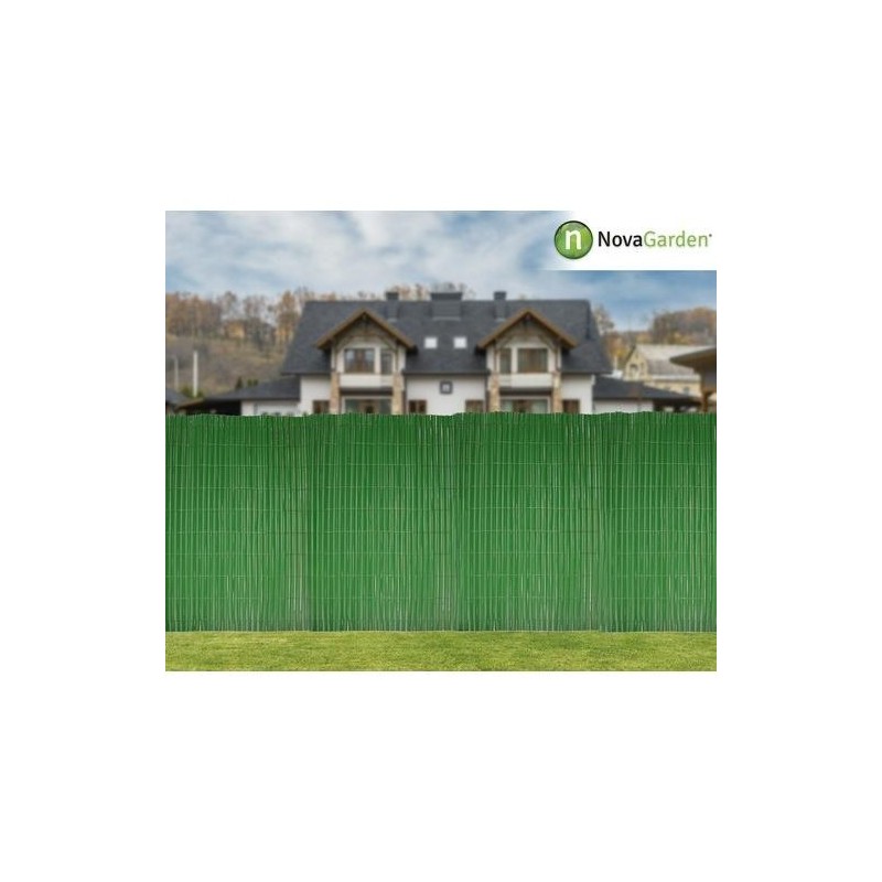 CAÑIZO PVC DOBLE CARA 14MM. 1X3 M PREMIUM VERDE