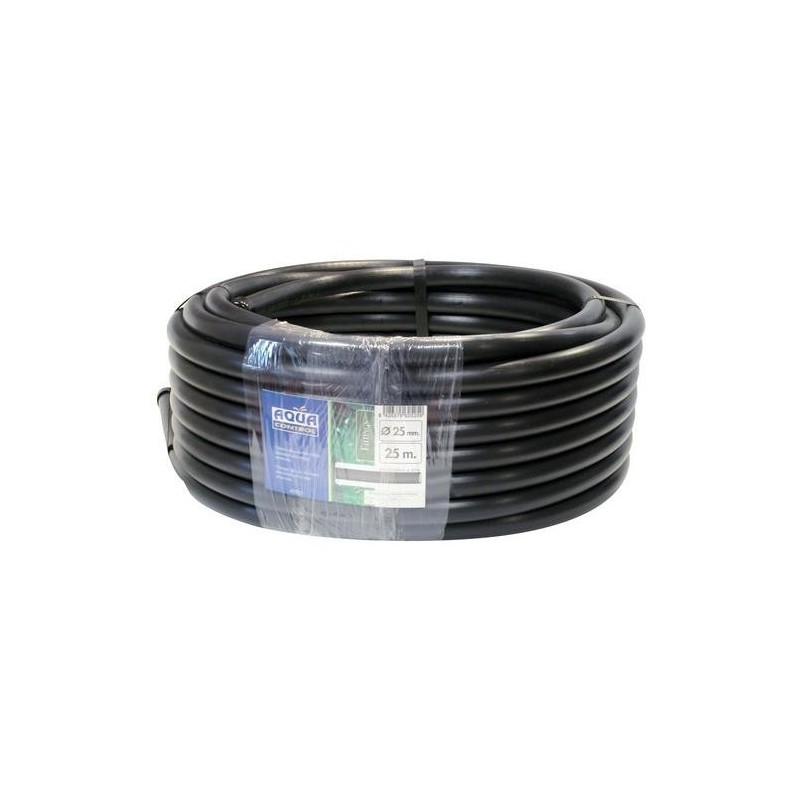 TUBERIA DE POLIETILENO 25 MM 25 M NEGRA LISA 62525