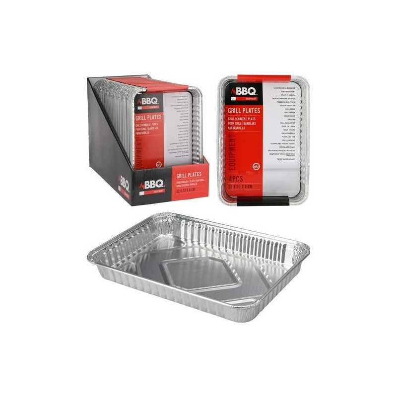 BANDEJA PARA PARILLAS BBQ 4 UDS 32X23CM