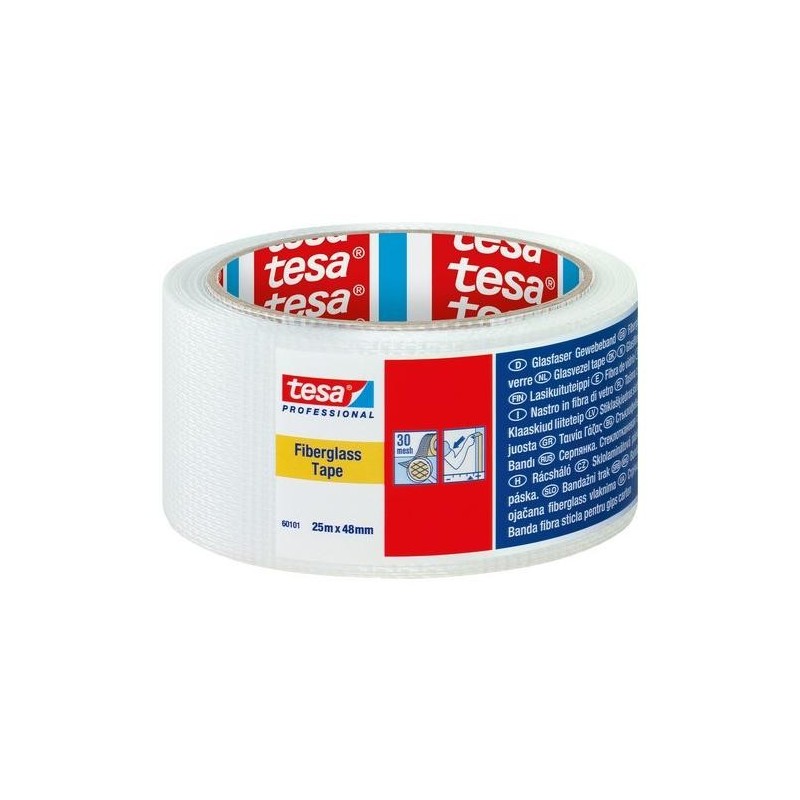 CINTA DE FIBRA DE VIDRIO 25M X 48MM PROFESIONAL