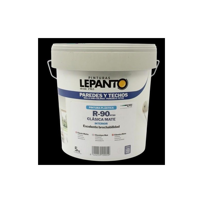 PINTURA PLASTICA R-90 INTERIOR 5K BLANCO MATE