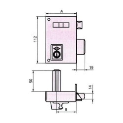 CERRADURA SOBREPONER 56A 60...