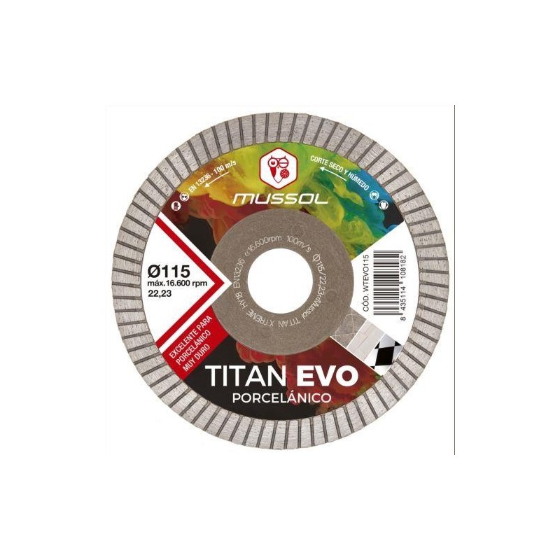 DISCO DIAMANTE TITAN EVO 115 MM. WTEVO115
