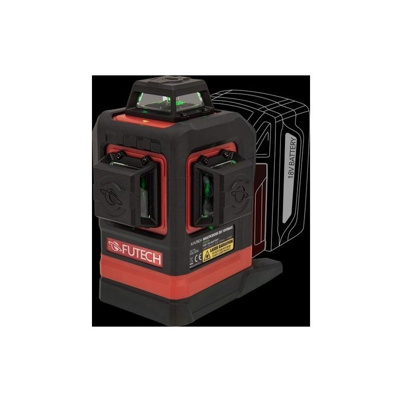 NIVEL LASER VERDE 3D MULTI-BATERIA 18VMAX 54340