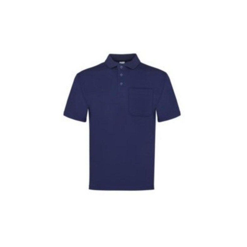 POLO M/CORTA AZUL 1 BOLSILLO  T. L 100-AM