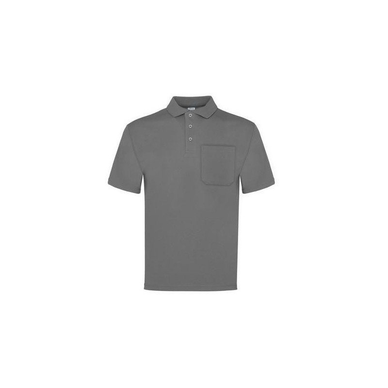 POLO M/CORTA GRIS 1 BOLSILLO T. M 100-GR