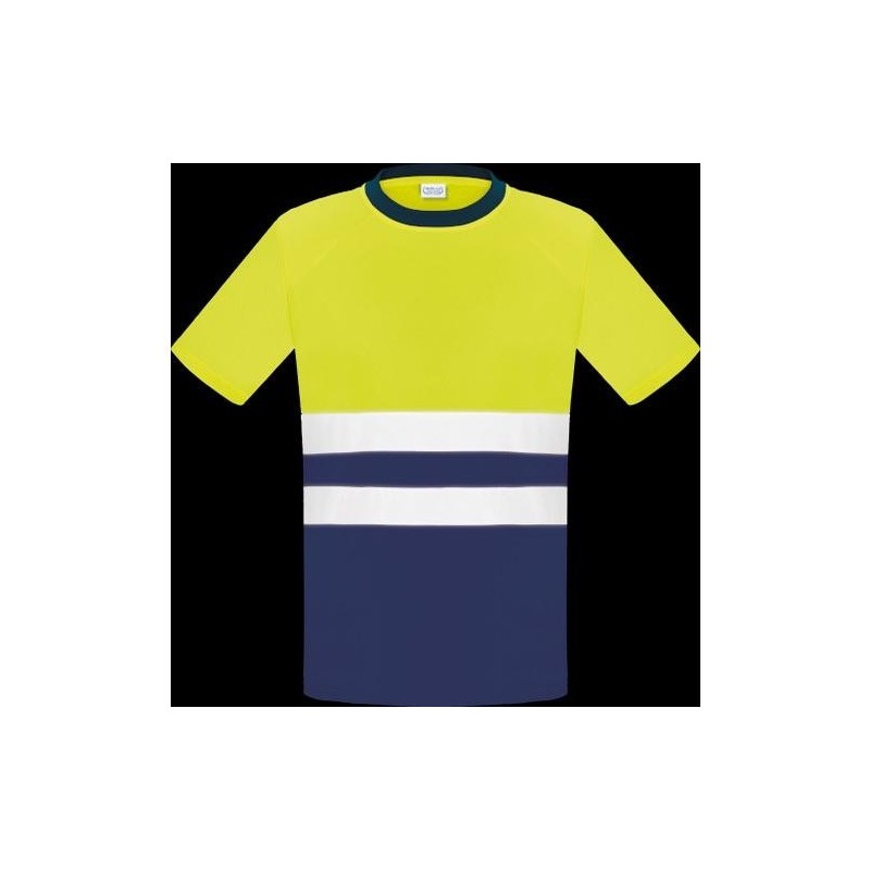 CAMISETA A.V. BICOLOR AMARILLO MANGA CORTA L3000 M