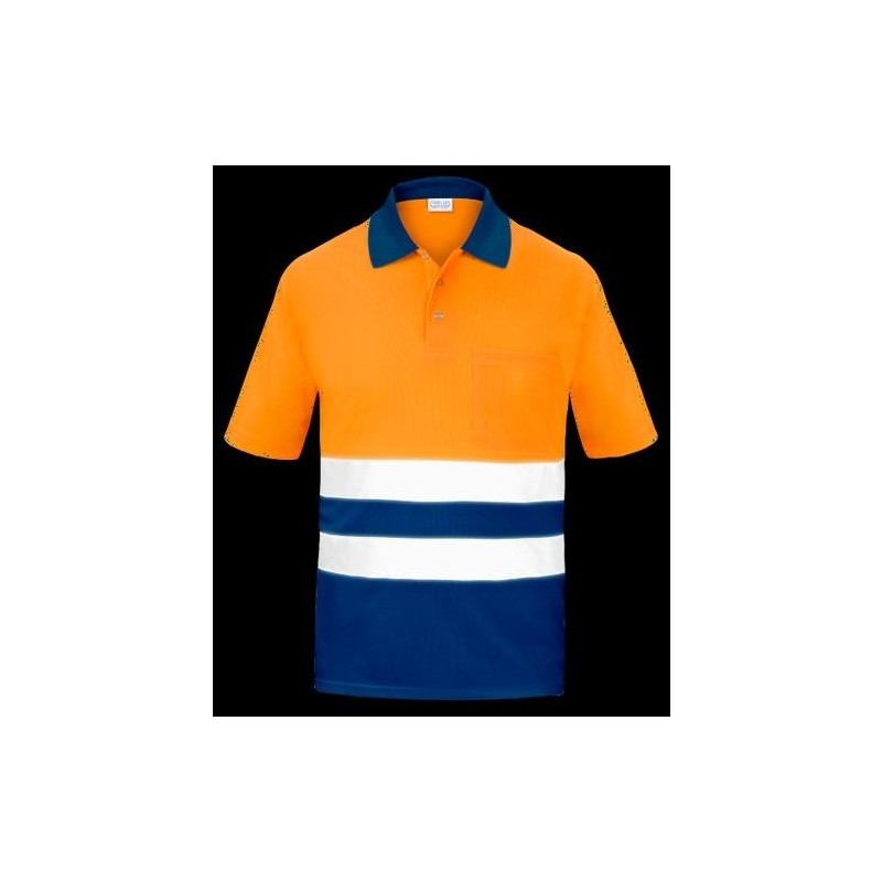 POLO A.V. BICOLOR NARANJA M/C COOLMAX L3000 XL