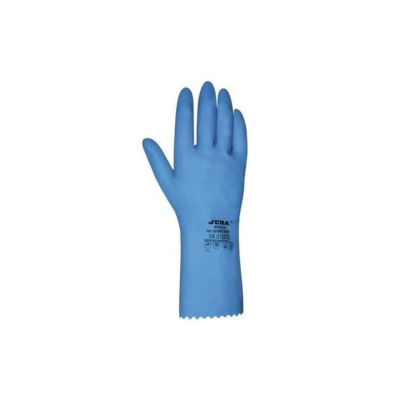 GUANTE S/SOPORTE LATEX NATURAL T-7 AZUL   621B38/7