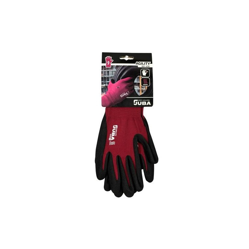 GUANTE NITRILO AGILITY 8/M GRANATE (H4118/8)