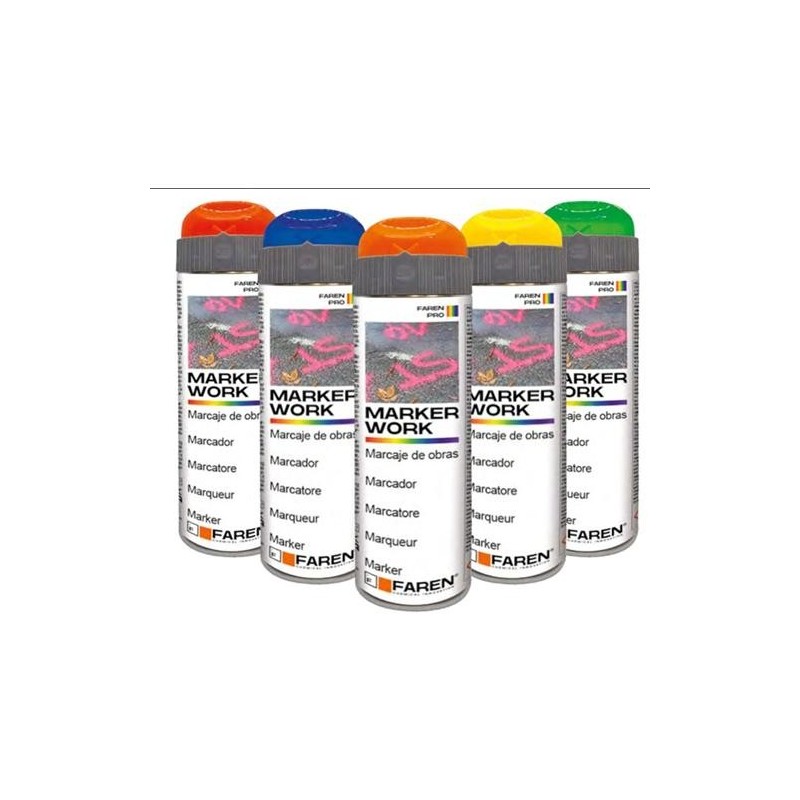 MARCADOR DE OBRA PROFESIONAL SPRAY  ROJO 500ML