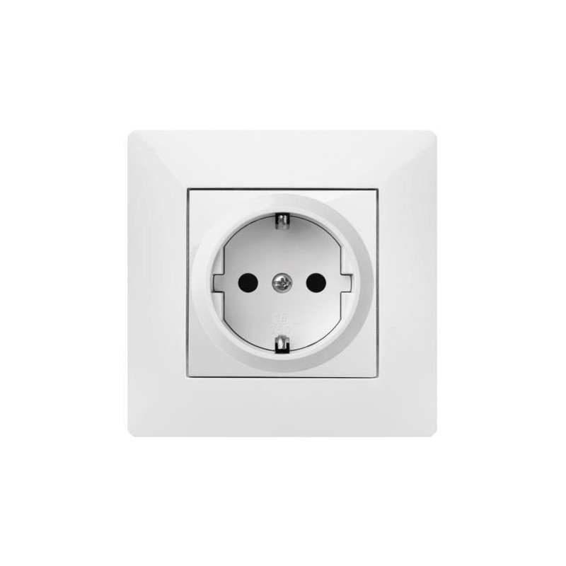 TOMA CORRIENTE 16 AH.  250  V.  BLANCO 9123