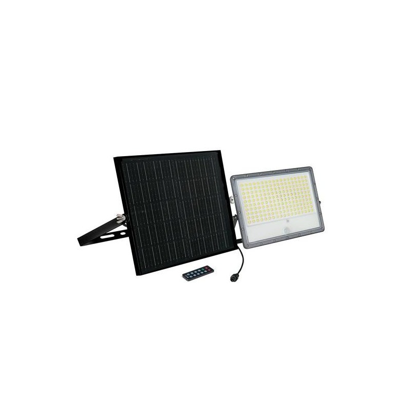 FOCO SOLAR PIR Y PANEL SOLAR EXT IP65 18W 3500LM