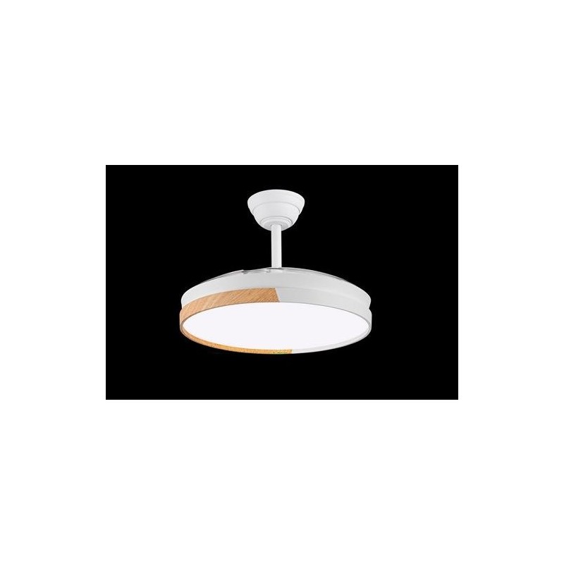 VENTILADOR TECHO ECORO DC 48W 5000LM BCO/MADERA
