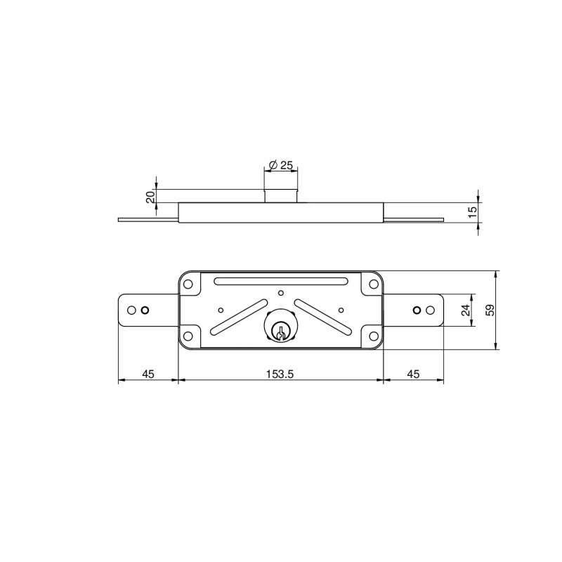 CERRADURA PUERTA METALICA 1511-V MCM