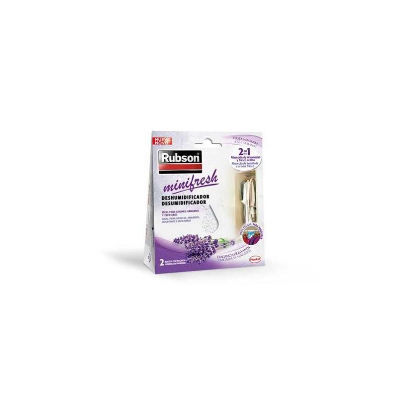 DESHUMIDIFICADOR PERCHA MINIFRESH LAVANDA 2X50 GR.