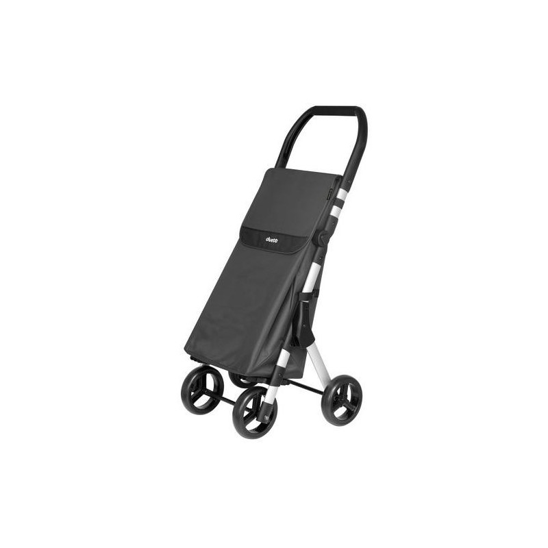 CARRO DE COMPRA 46L MUUVI UP 4 RUEDAS NEGRO