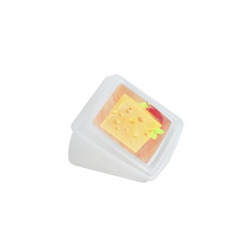 ESTUCHE PLASTICO CUÑA QUESO 13,5x13,5x7,5CM