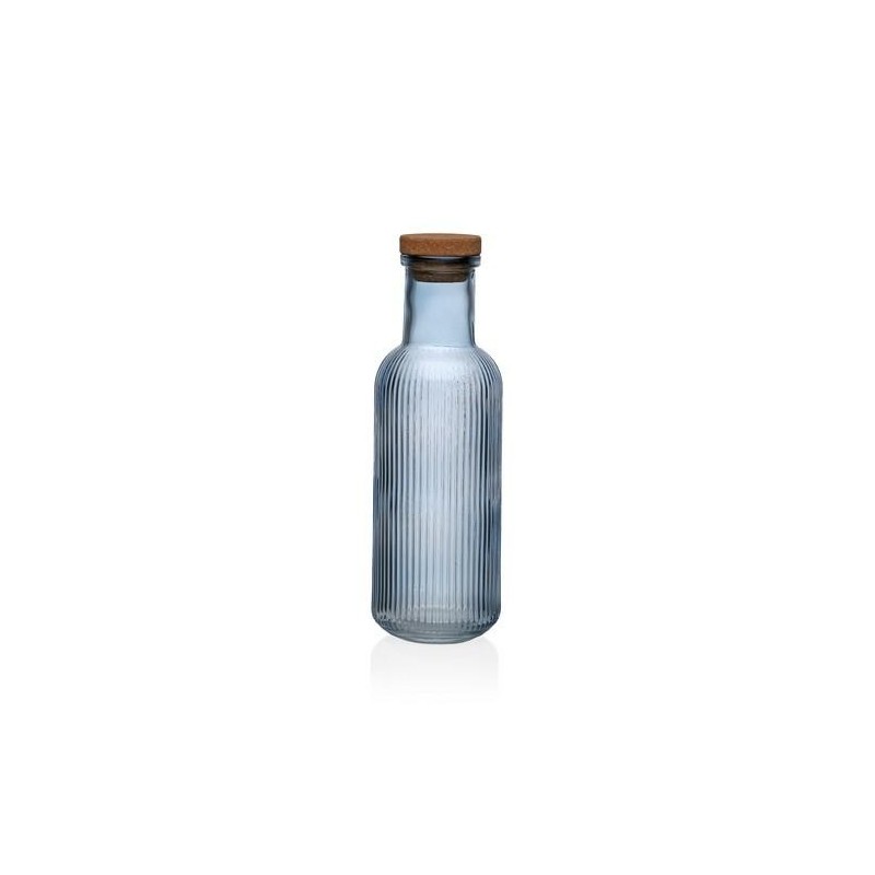 BOTELLA AZUL RAYAS 1000ML 8.7X8.7X27.8CM  22500038