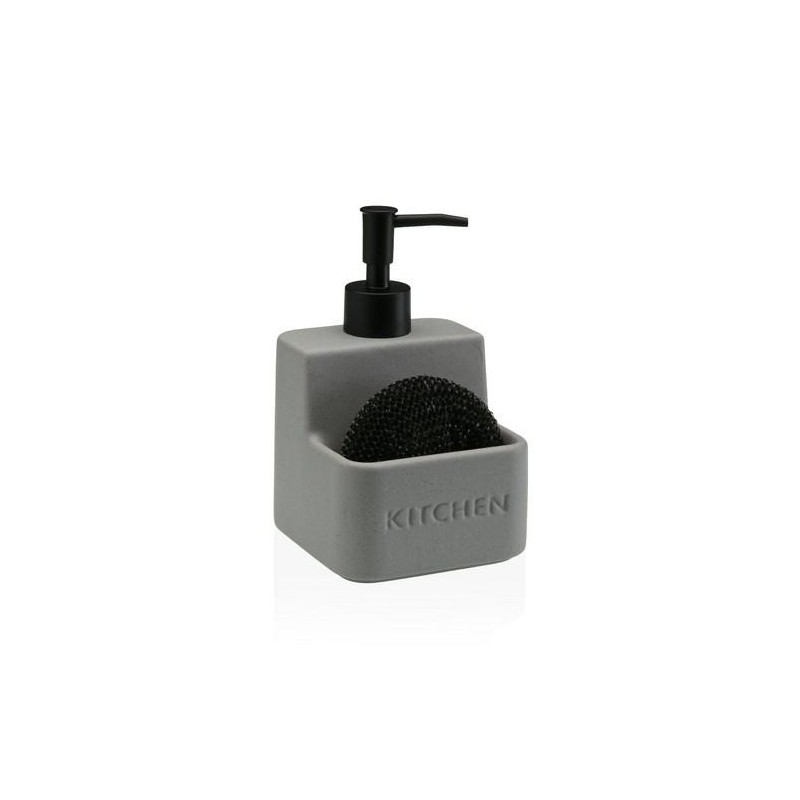 DISPENSADOR ESTROPAJERO GRIS 10.5X10.5X16.8CM