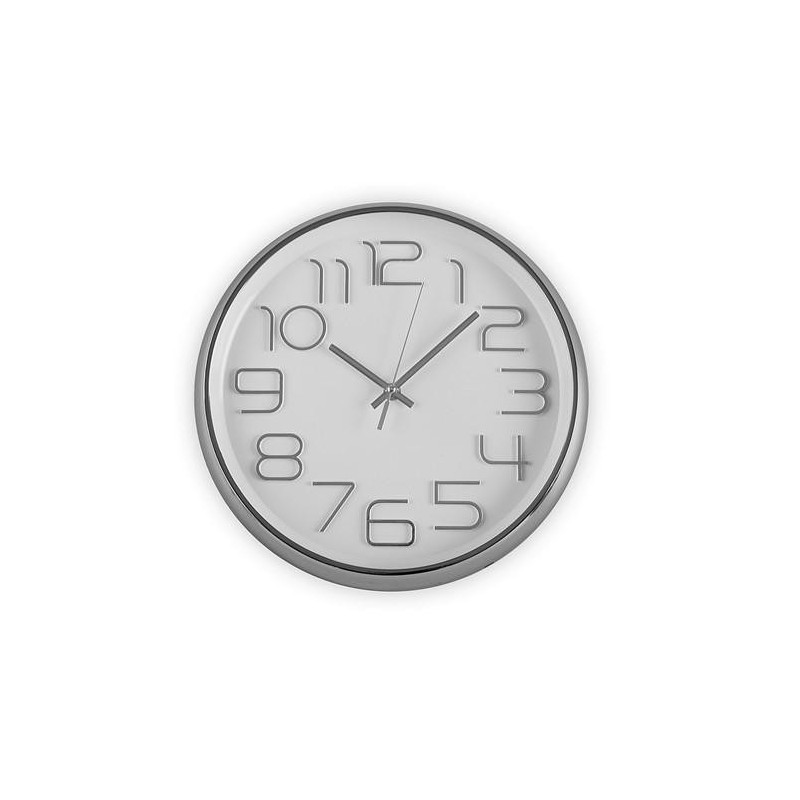 RELOJ COCINA PLATA 30CM  19520051